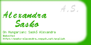alexandra sasko business card