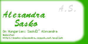 alexandra sasko business card